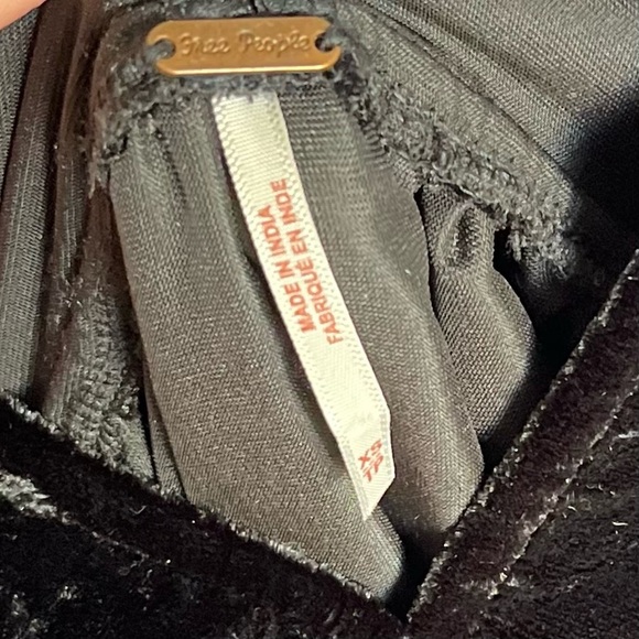 Free People Ivy Velvet Mini Dress Sz XS Babydoll Black Witchy Goth Emo READ - Picture 13 of 14